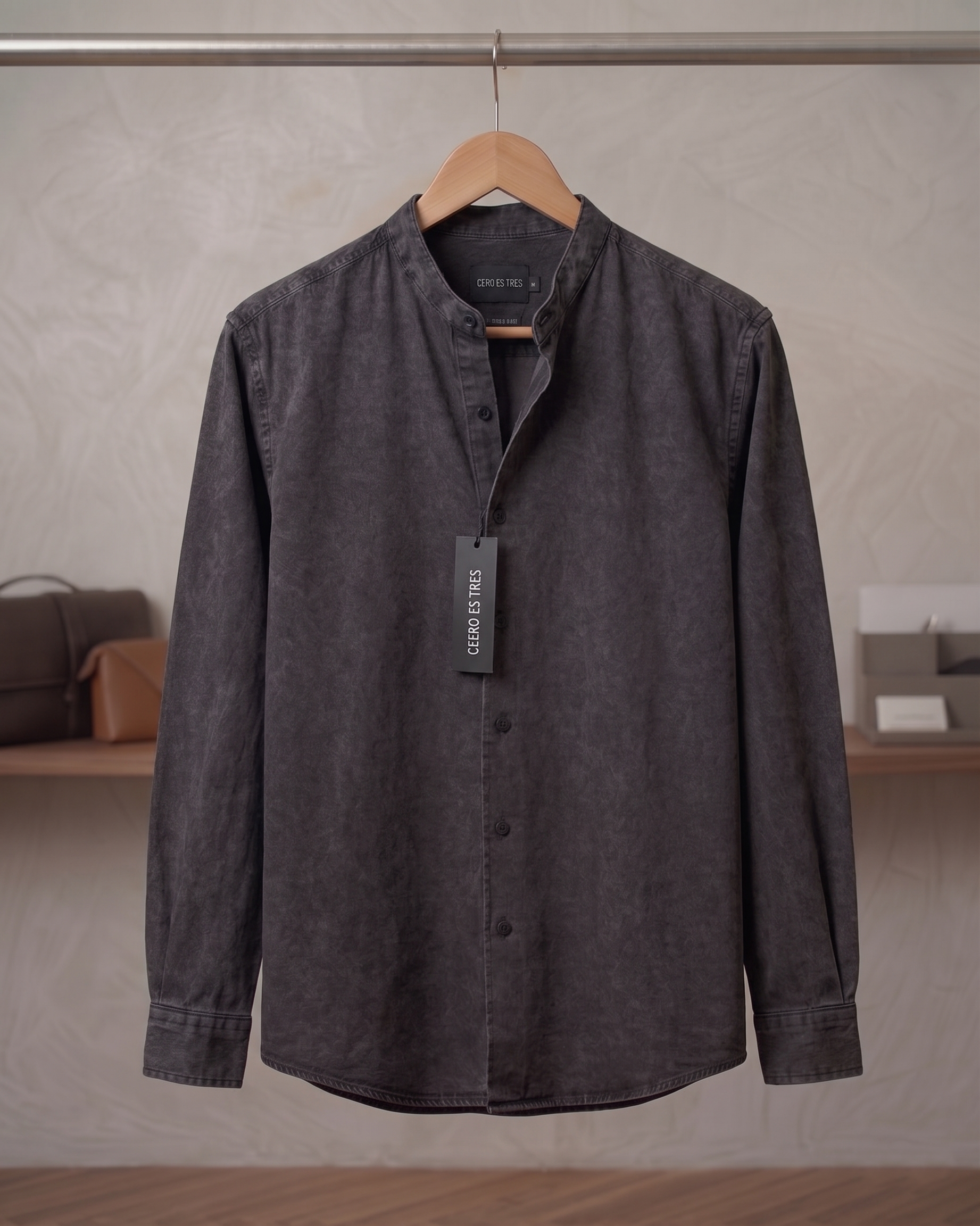 7002DENMAOMLGR - CAMISA MATCHA SKSP GRIS